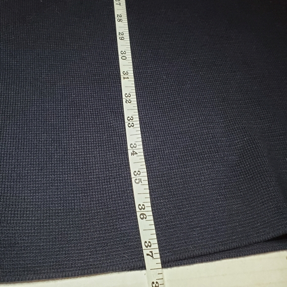 Talbots Navy Mixed Media Textured Sweater Dress Size SP - Picture 7 of 9